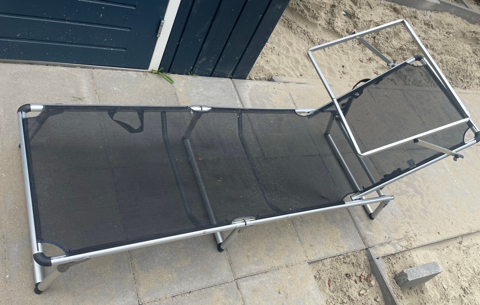 Ligbed / Zonneligbed met ligkussen – Gebruikt, Ophalen, Gebruikt, Aluminium