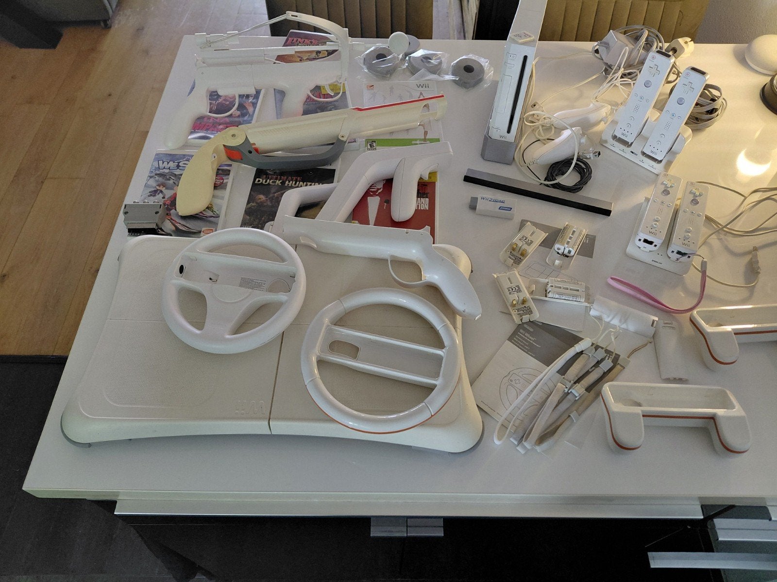 Nintendo Wii first edition USA editie, Spelcomputers en Games, Ophalen of Verzenden, Gebruikt, Met 3 controllers of meer, Met games