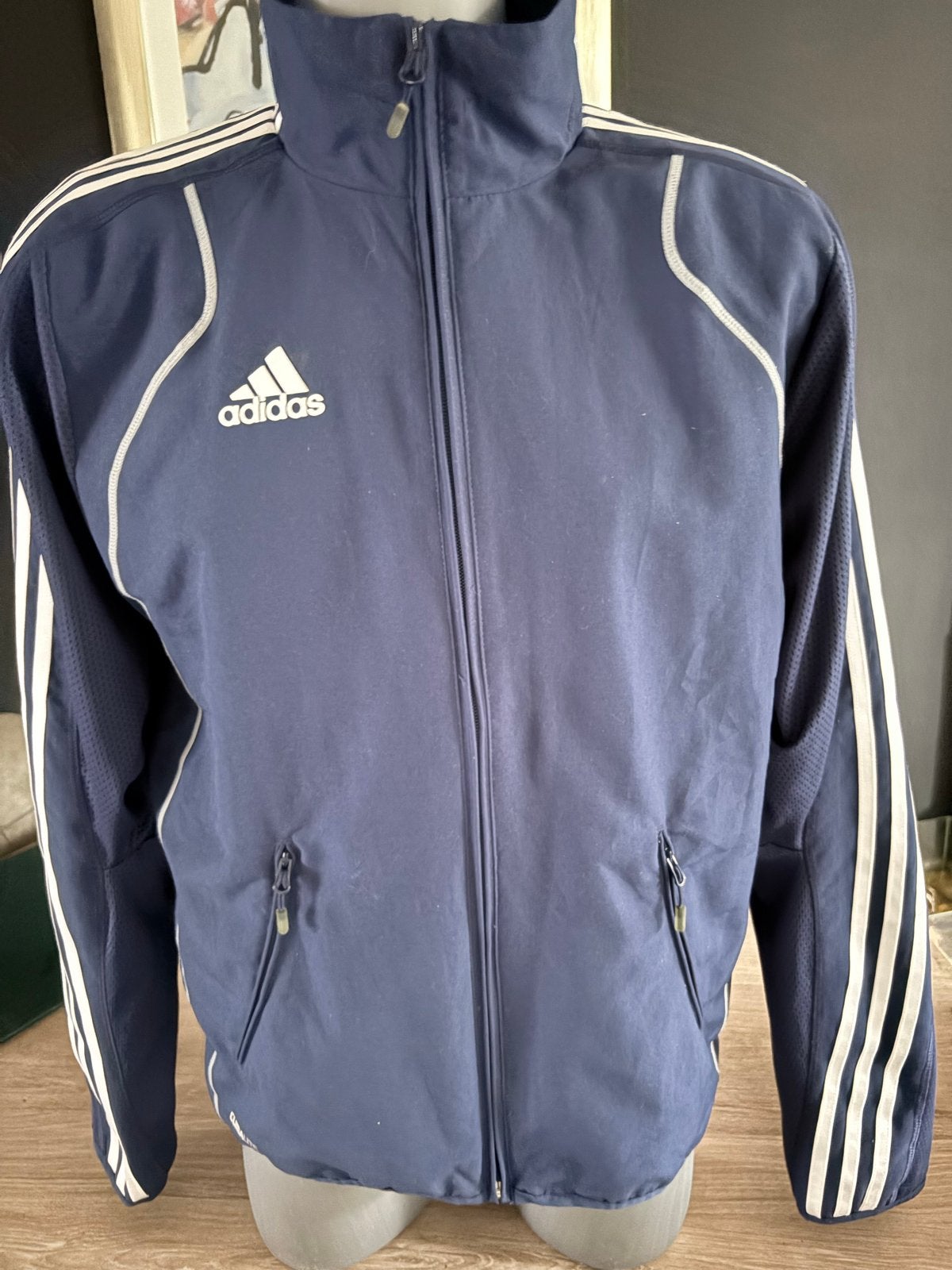 Adidas Climalite sportjack - Maat S, Blauw, Ophalen of Verzenden, Zo goed als nieuw, Algemeen