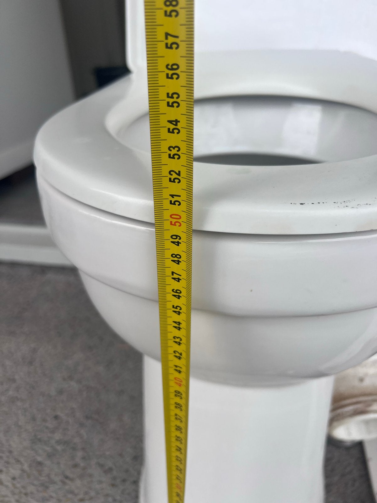 Verhoogd toilet 50cm PK aansluiting achteruitlaat, Doe-het-zelf en Verbouw, Ophalen, Gebruikt, Toilet
