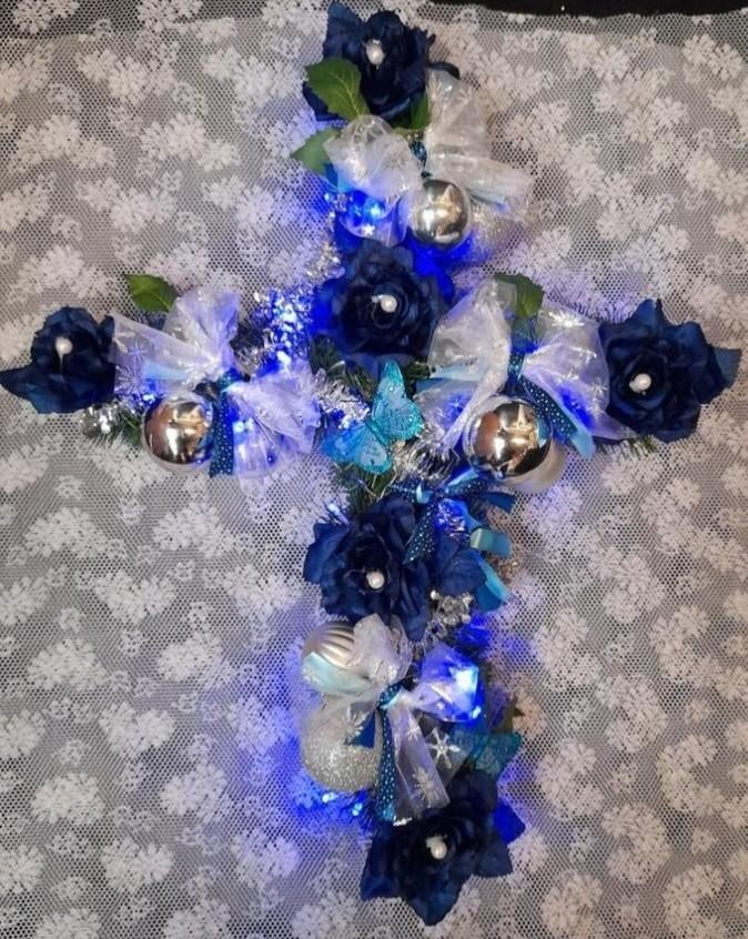Kerst kruis met verlichting, Diversen, Kerst, Ophalen of Verzenden