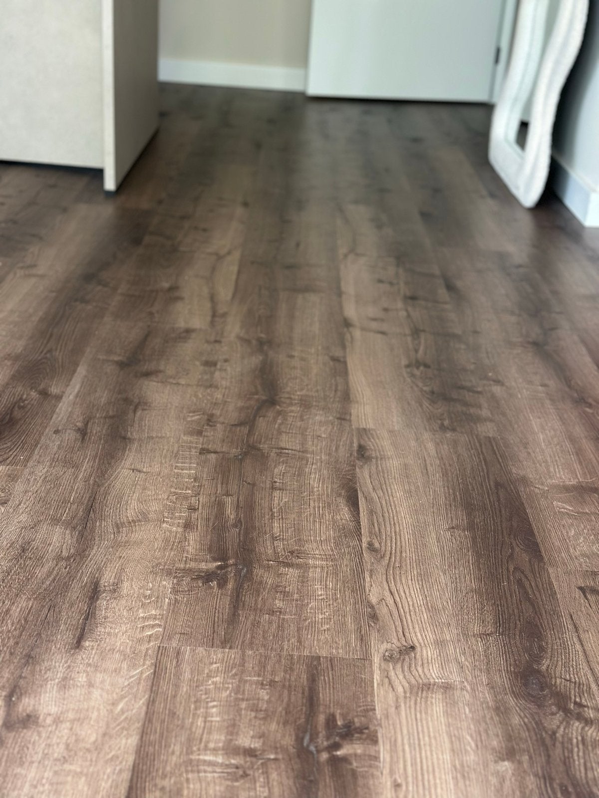 55 m² PVC plakvloer - Geschikt voor vloerverwarming, Ophalen, Bruin, Nieuw, 50 tot 75 m²