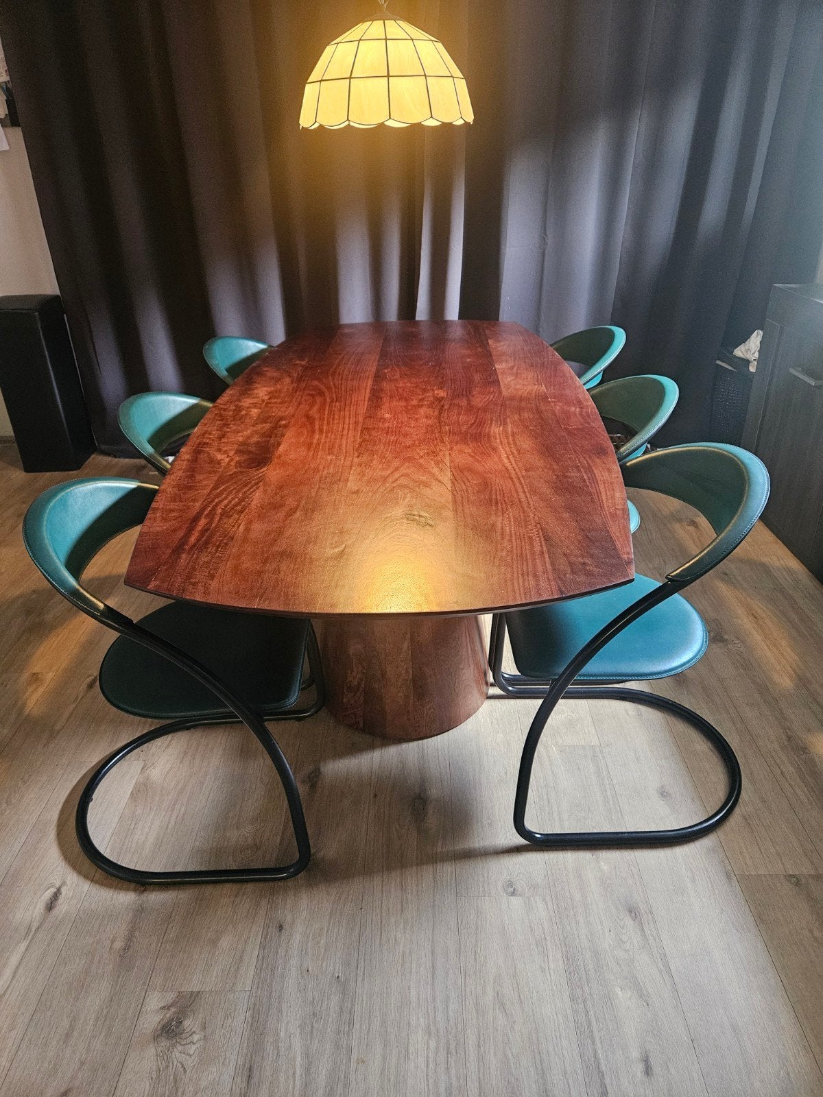 Set van 6 Vintage Postmoderne Buisframe Eetkamerstoelen, Huis en Inrichting, Tafels | Eettafels, Ophalen of Verzenden, Gebruikt