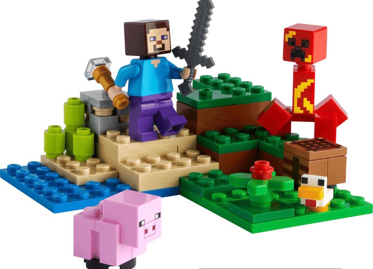 Lego 21177 ~ Minecraft - De Creeper Hinderlaag, Gebruikt, Minecraft, Lego, Ophalen of Verzenden