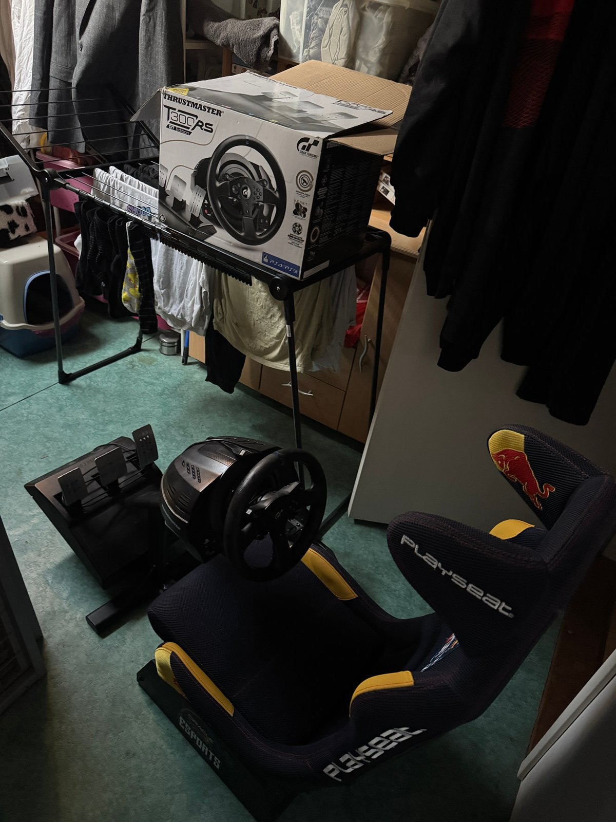 Playseat Red Bull Racing + Thrustmaster T300RS GT!, Ophalen, Gebruikt, 1 speler, Racen en Vliegen