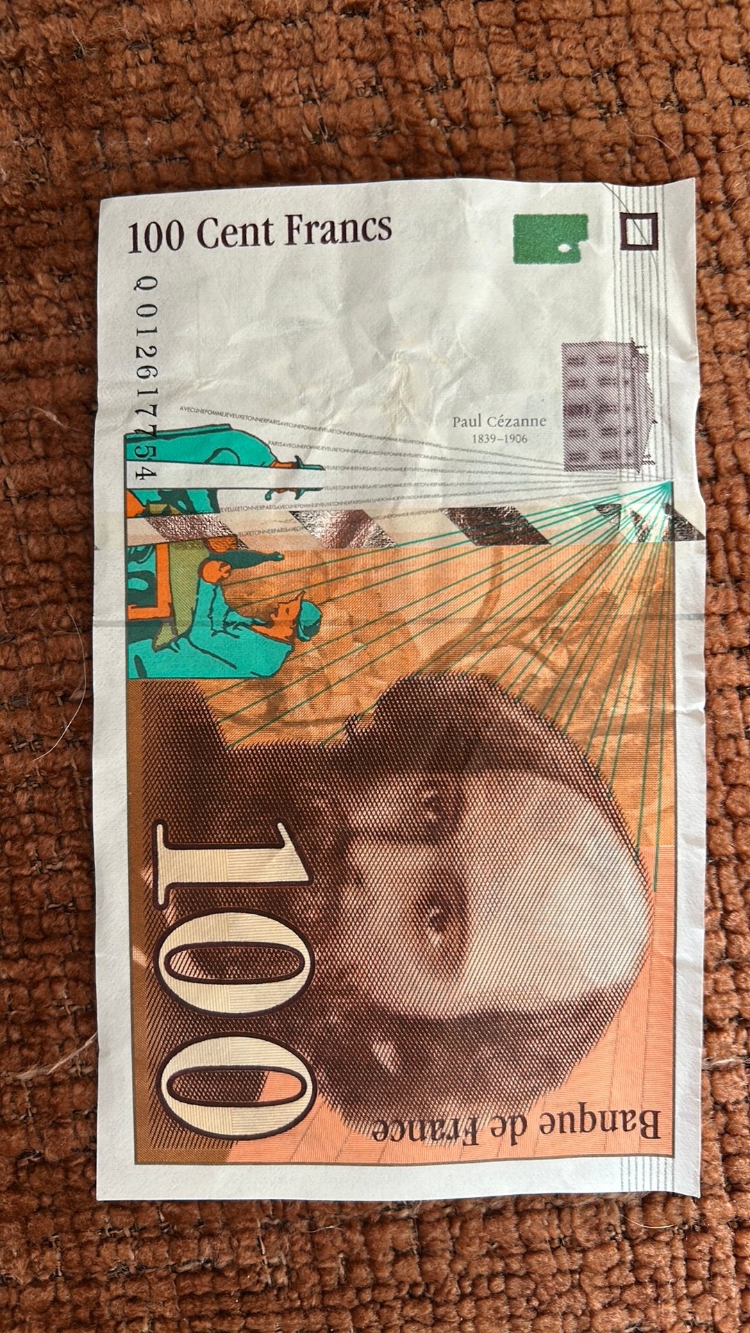 Biljet van 100 franse franken, Postzegels en Munten, Ophalen of Verzenden, Frankrijk, Los biljet