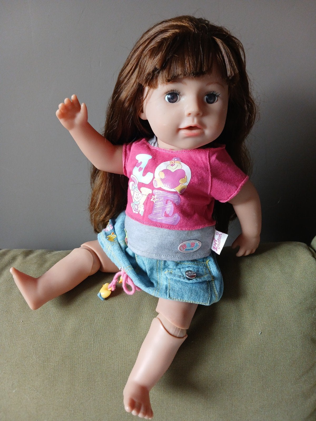 babyborn zusje  pop, Kinderen en Baby's, Ophalen of Verzenden, Zo goed als nieuw, Babypop