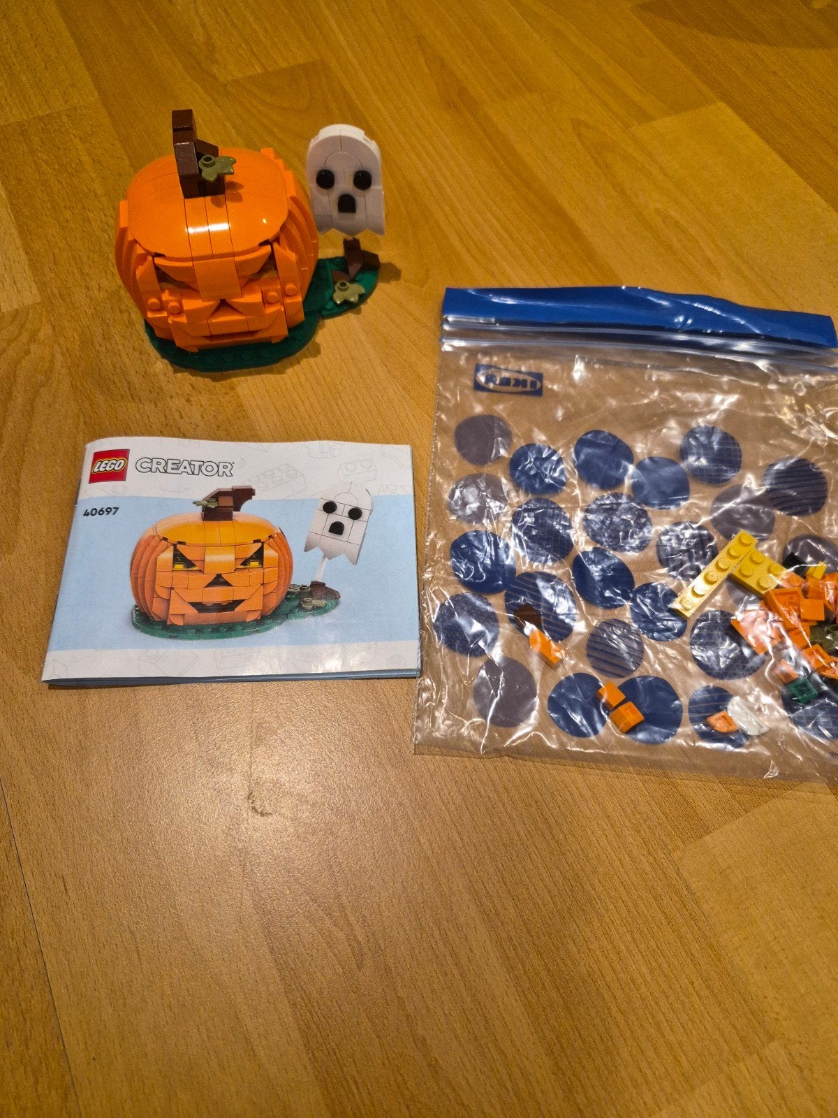 LEGO Creator Halloween Pompoen en Spookje (40697), Lego, Compleet, Ophalen of Verzenden, Zo goed als nieuw