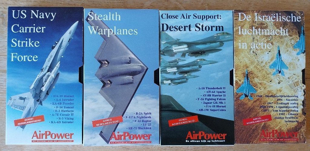 Airpower VHS Collectie - jaren '90, Cd's en Dvd's, Alle leeftijden, Ophalen of Verzenden, Gebruikt, Overige genres