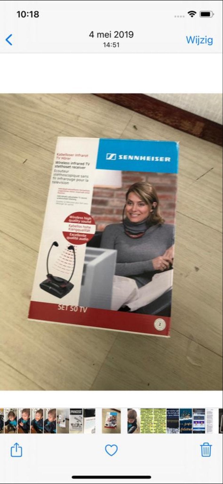 Sennheiser SET 50 TV Draadloze Infrarood TV Hoofdtelefoon, Audio, Tv en Foto, Koptelefoons, Ophalen, In-ear, Sennheiser, Zo goed als nieuw