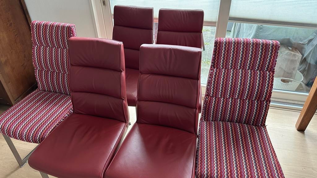 6 Xooon stoelen, Ophalen, Gebruikt, Leer, Vijf, Zes of meer stoelen
