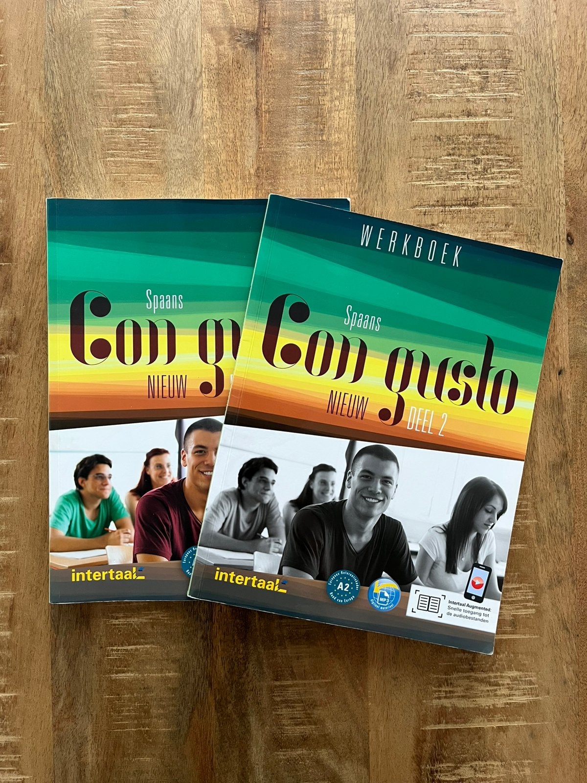 Con Gusto Spaans Deel 2: tekstboek + werkboek A2, Boeken, Ophalen of Verzenden, Gelezen