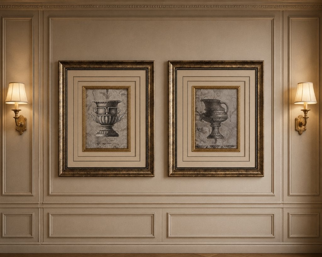 2 Vintage lijsten met prenten, Antiek en Kunst, Kunst | Schilderijen | Klassiek, Achter glas, Ophalen of Verzenden, Print, Overige onderwerpen