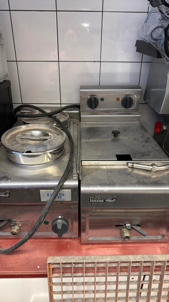 Frituur pan en warmhoud apparaat, Witgoed en Apparatuur, Frituurpannen, 4 liter of meer, Ophalen of Verzenden, Gebruikt, Uitneembare binnenpan