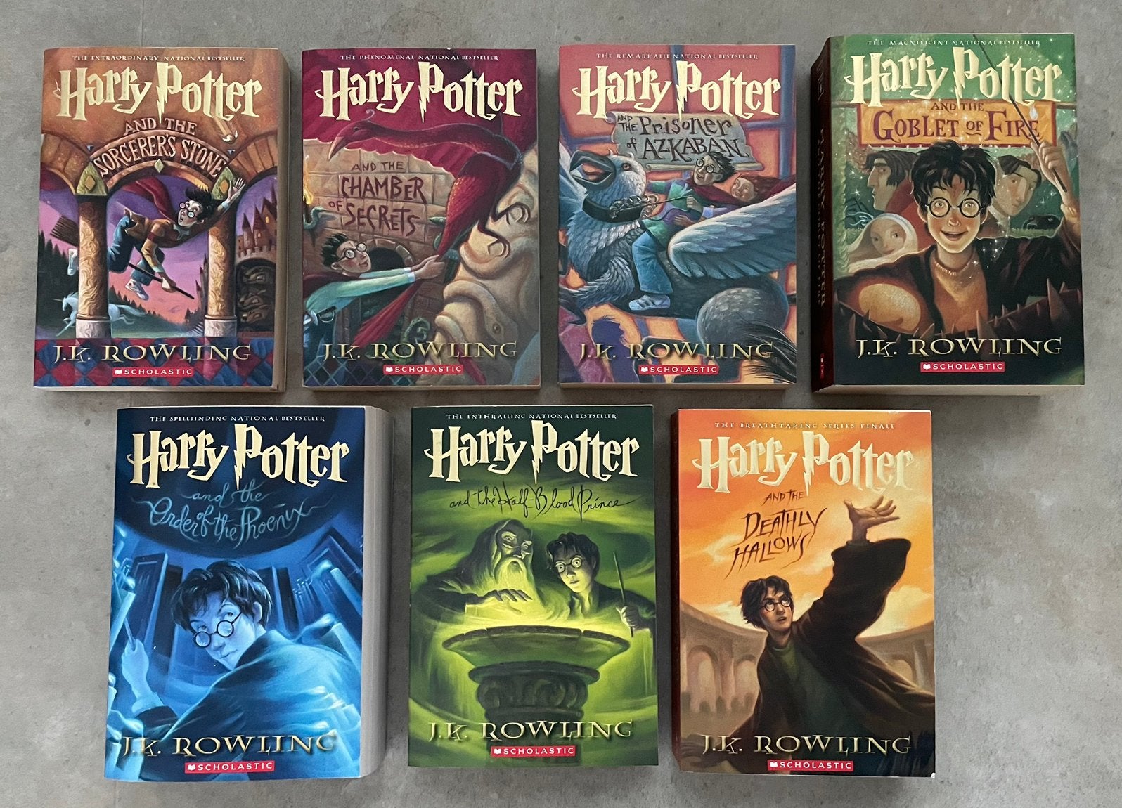 Harry Potter, The Complete Series, Engelstalige boeken box, Ophalen of Verzenden, Gebruikt, Boek of Poster