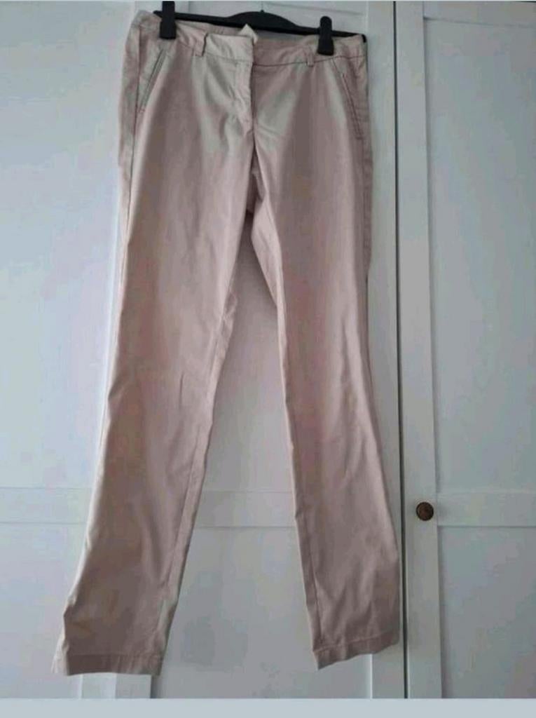 Flame beige chino broek – maat 38, Kleding | Dames, Maat 38/40 (M), Flame, Beige, Ophalen of Verzenden
