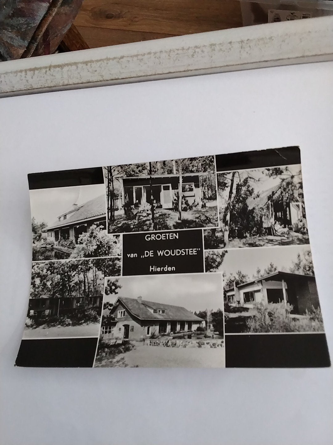 Oude ansichtkaart Groeten van "De Woudstee" Hierden, Ophalen of Verzenden, 1940 tot 1960, Gelopen, Gelderland