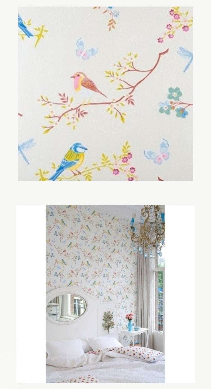 Eijffinger PiP Studio behang Early Bird crème, 386010, Wit, Ophalen of Verzenden, Romantisch, Vliesbehang