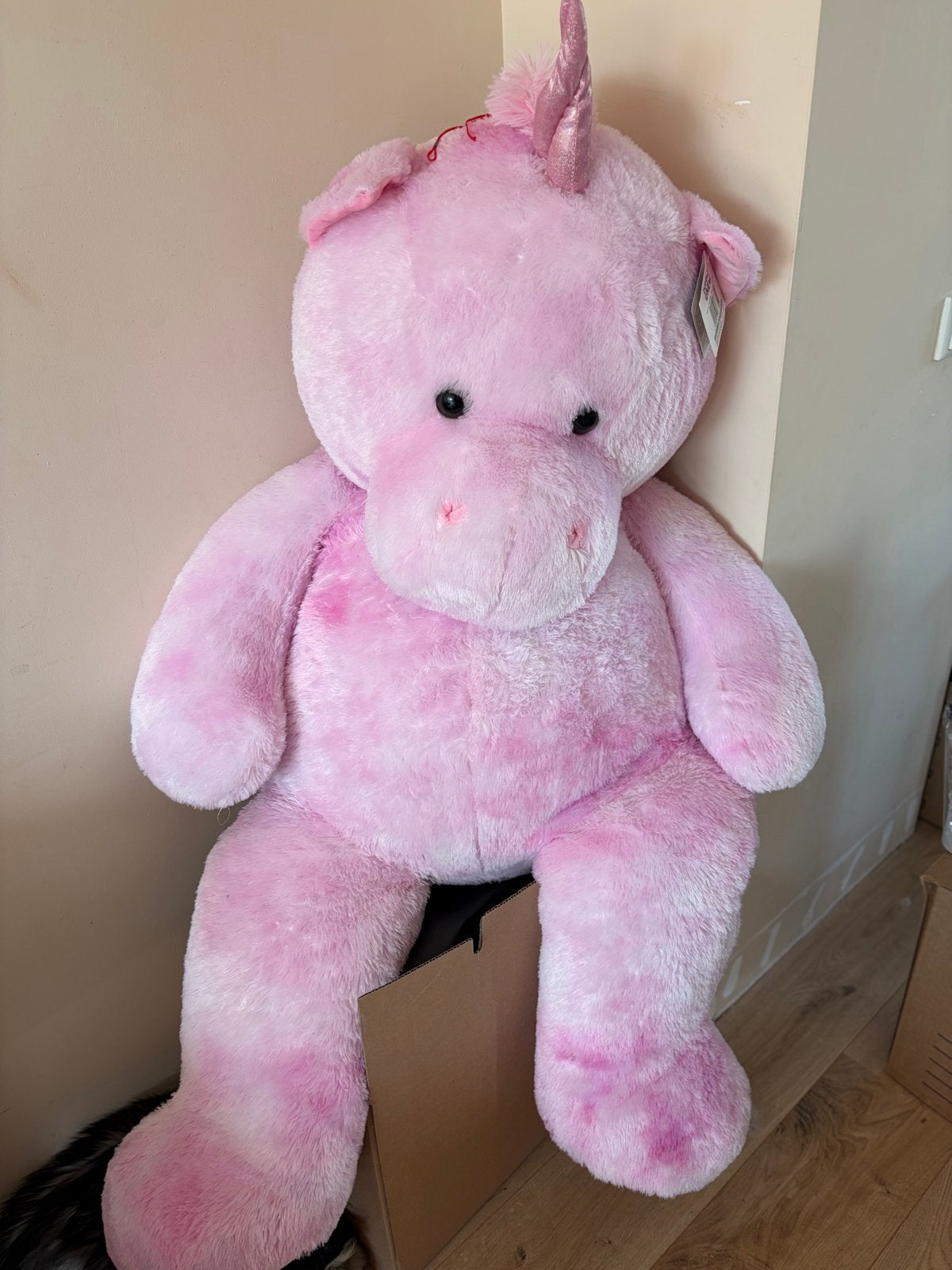 Grote Roze Eenhoorn Knuffel - Zacht en Knuffelbaar, Kinderen en Baby's, Speelgoed | Knuffels en Pluche, Ophalen, Eenhoorn, Zo goed als nieuw