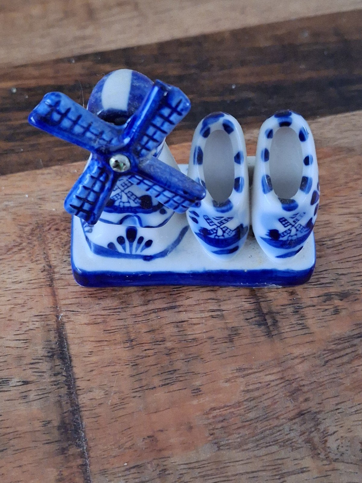 Delfts Blauw Windmolen en Klompjes Miniatuur, Ophalen of Verzenden