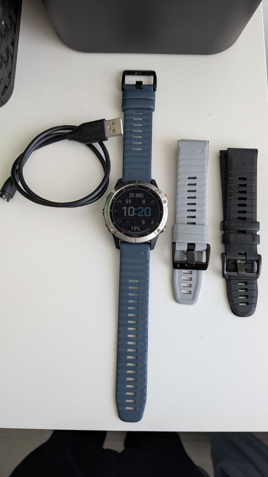 Garmin Fenix 6 Solar, Ophalen of Verzenden, Gebruikt, Zwart, Android