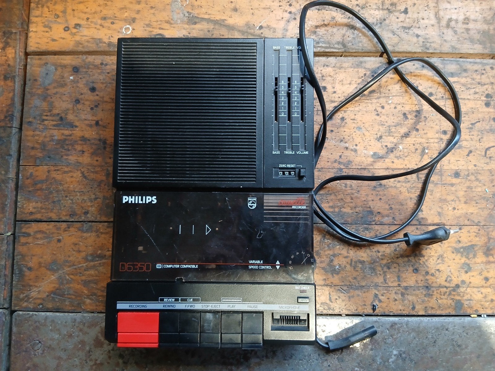 Philips D6350 Cassetterecorder - Defect, Audio, Tv en Foto, Cassettedecks, Philips, Info@philips.com, Enkel, Philips