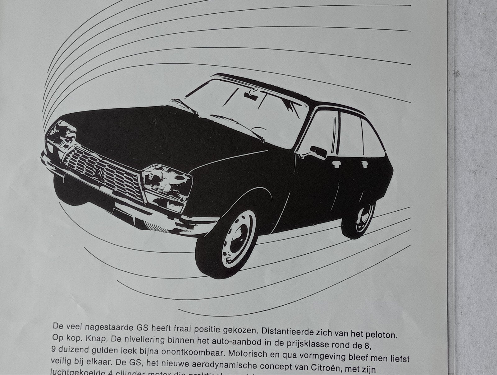 Citroën GS advertentie - Tijdschriftpagina jaren '70, Ophalen of Verzenden, Gelezen, Citroën