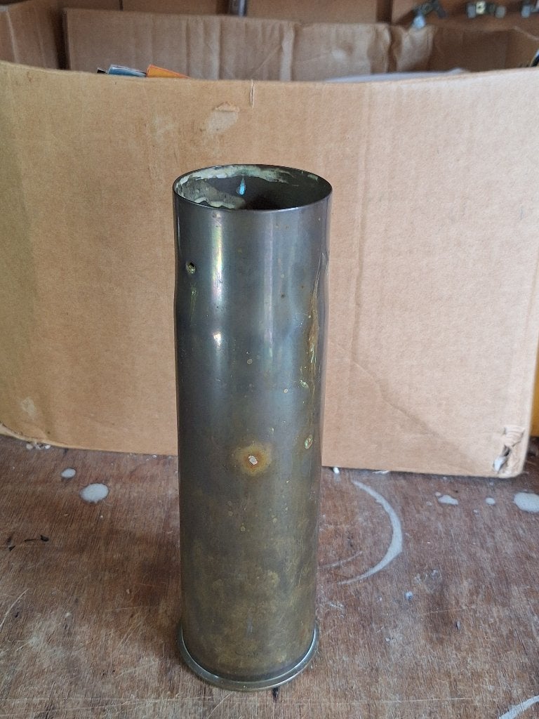 Oude lege 57mm Nordenfeldt huls uit 1897 in mooie staat, Ophalen of Verzenden, Landmacht, Hulzen of Bodemvondsten
