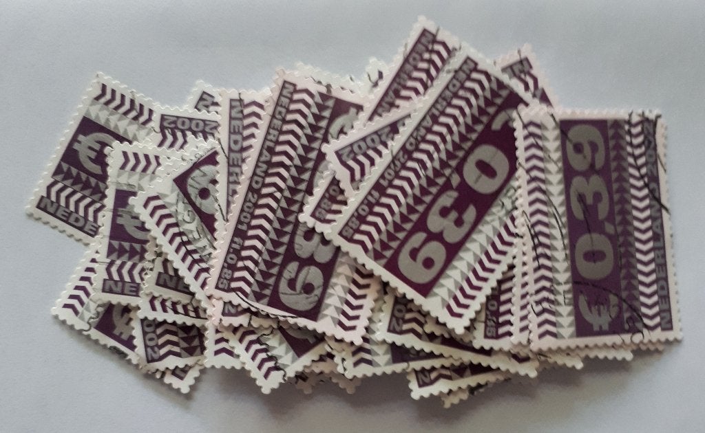 0852) Ned 2044 zakenpost 2002 aubergine ca 50x, Postzegels en Munten, Ophalen of Verzenden