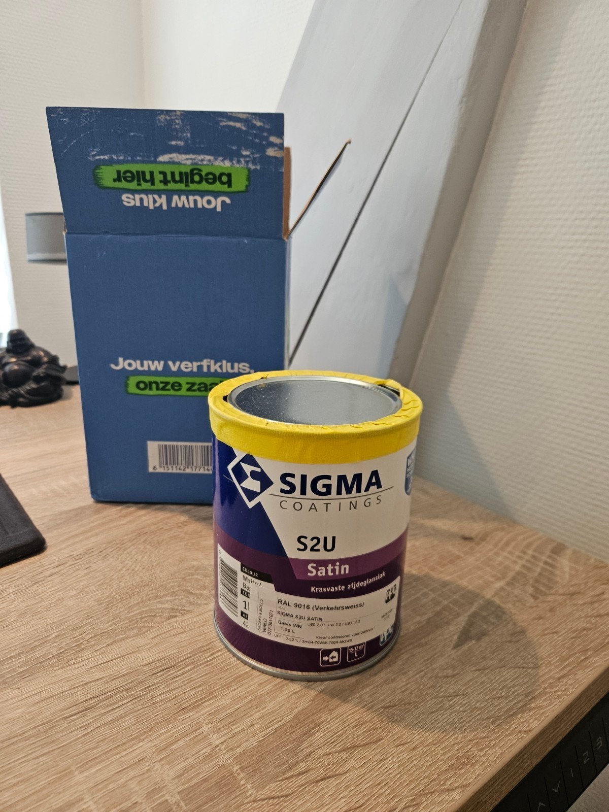 Nieuwe Sigma S2U Satin Verf RAL 9016 (Verkeerswit), Wit, Nieuw, Ophalen of Verzenden, Verf