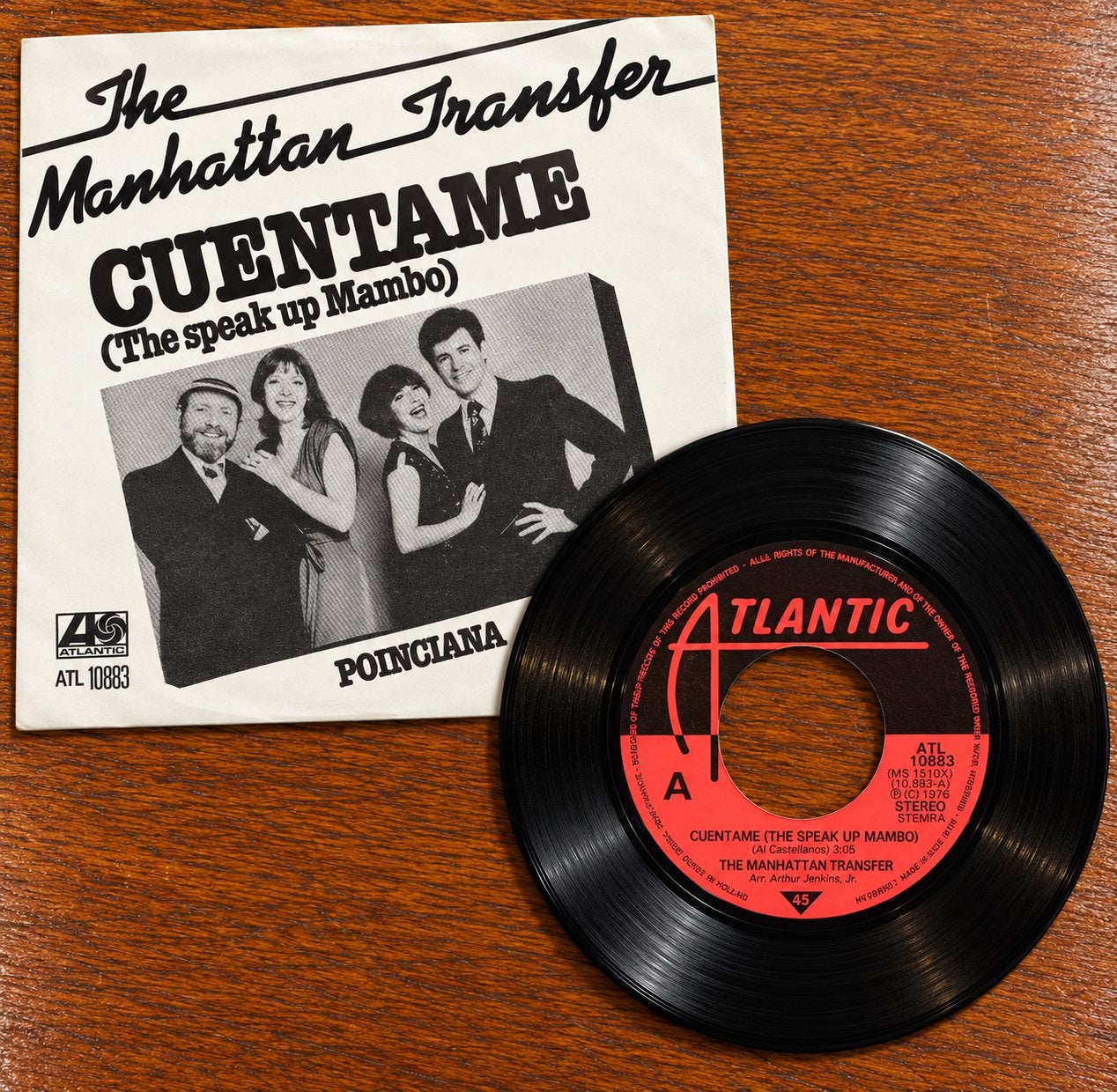 The Manhattan Transfer – Cuentame / Single 7 /  NM 7-10, Cd's en Dvd's, Ophalen of Verzenden, Zo goed als nieuw, Jazz en Blues