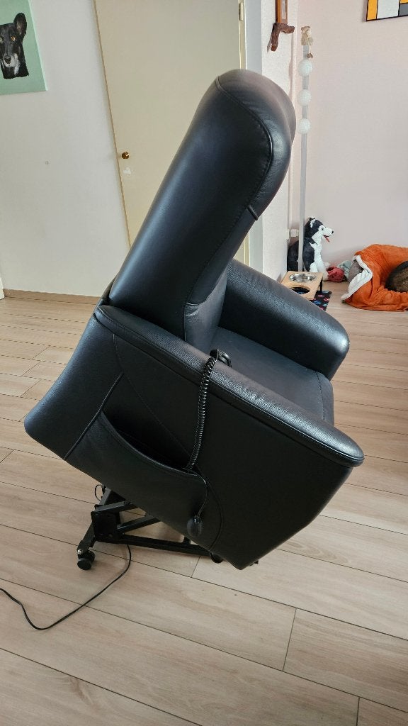 Foto 7 van Leren relaxfauteuil met elektrische functie