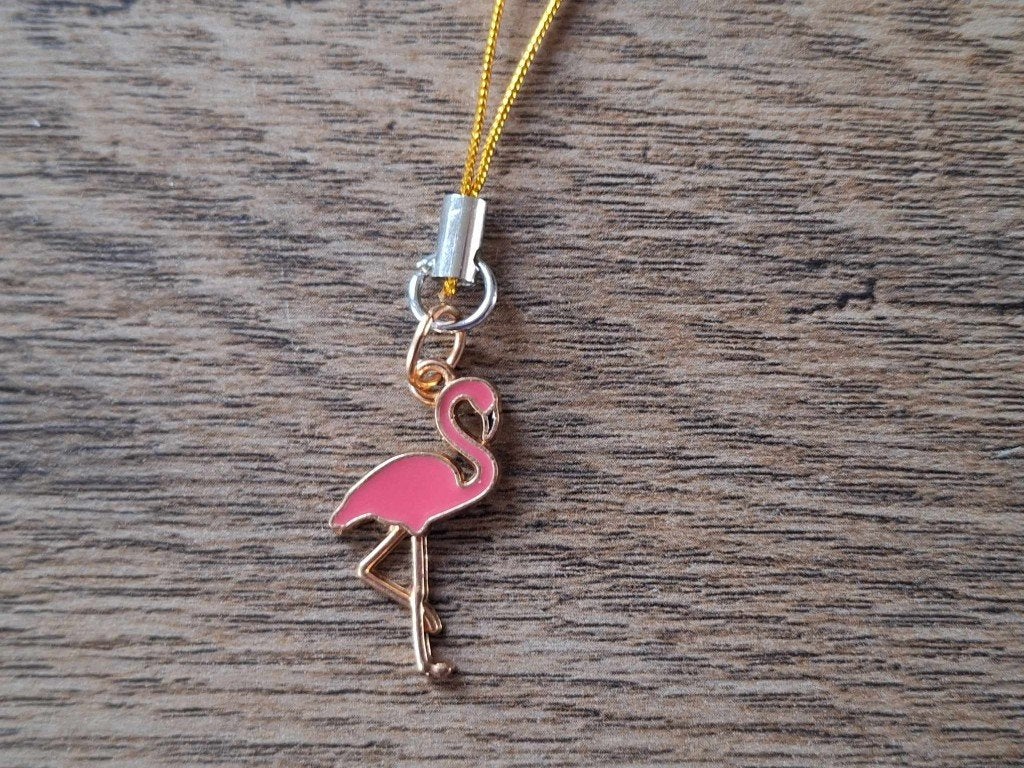 Telefoonhanger : Roze Flamingo !!, Info@keycharms.nl, Nieuw, Medemblik, Telefoonhanger of Accessoire