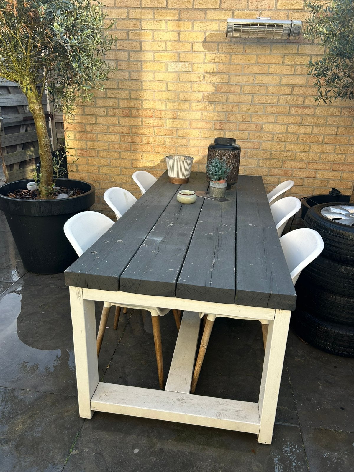Te koop 6 kuipstoeltjes, Ophalen, Gebruikt, Rechthoekig, Kunststof
