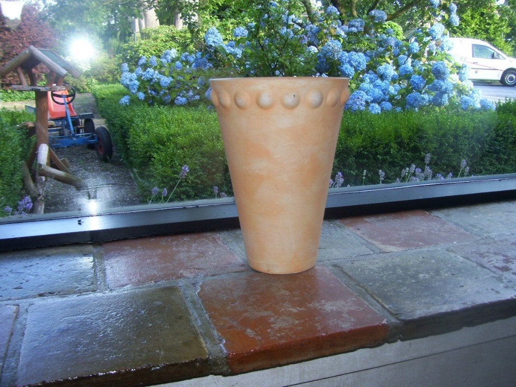 grote terra cotta bloempot, Steen, Rond, Ophalen of Verzenden, Zo goed als nieuw