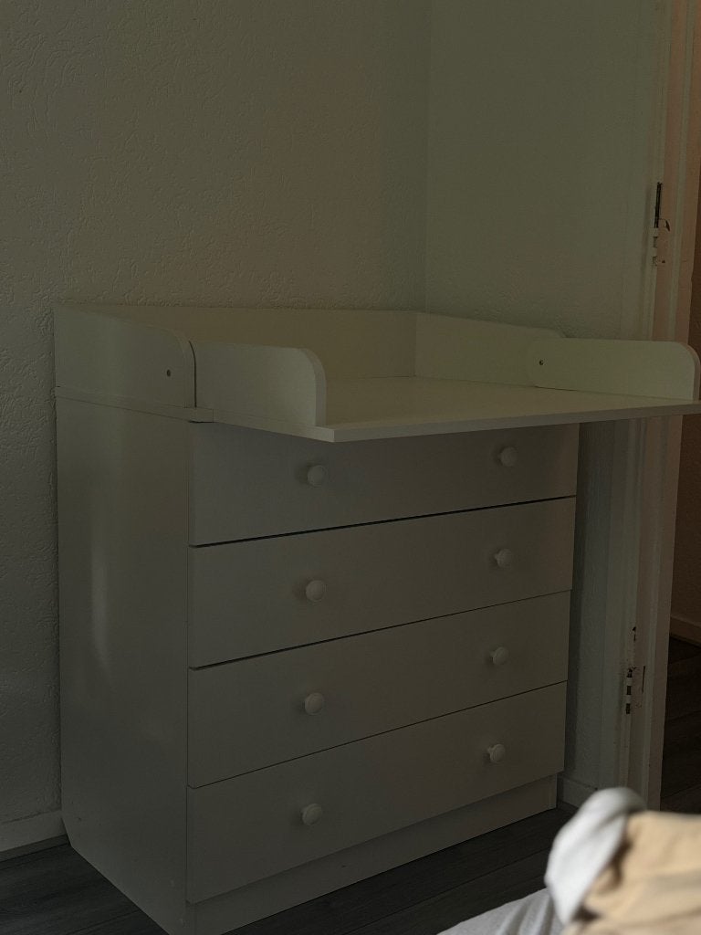 Wit Shafa kids baby commode 4 laden zgan!, Kinderen en Baby's, Kinderkamer | Commodes en Kasten, Zo goed als nieuw, Commode, 90 tot 105 cm