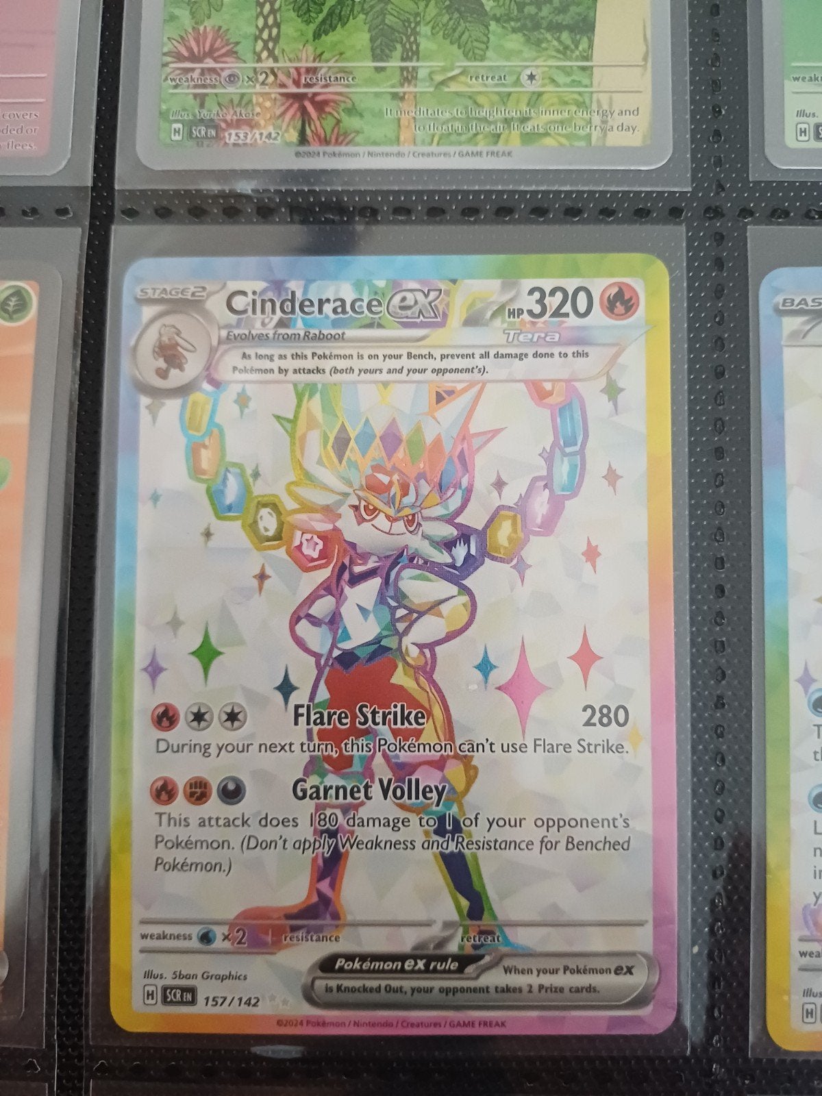 Cinderace ex (SCR 157)Stellar Crown Pokémon, Ophalen of Verzenden, Zo goed als nieuw