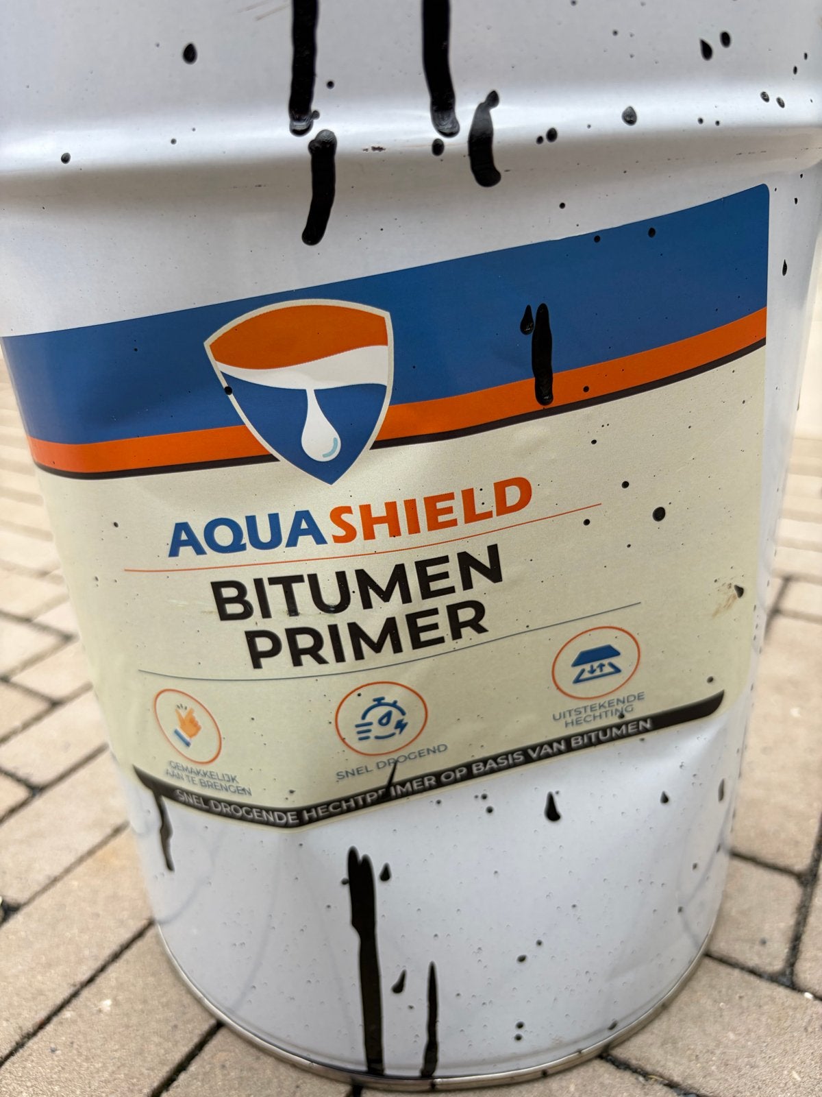 Aquashield Bitumen Primer - Sneldrogende Hechtprimer, Ophalen, 5 tot 10 liter, Zwart, Verf