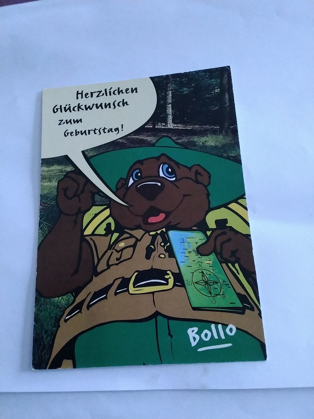 Bollo de Beer Verjaardagskaart Landal GreenParks, Ophalen of Verzenden, 1980 tot heden, Ongelopen, Overige thema's