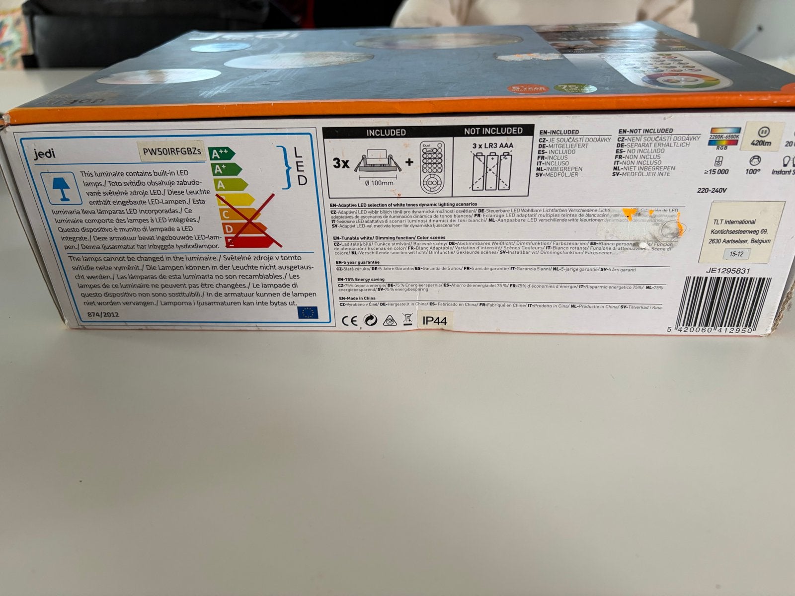 Jedi LED Spots IP44 - 3 Stuks met Afstandsbediening, Dimbaar, Kunststof, Overige merken, Nieuw, Ophalen of Verzenden