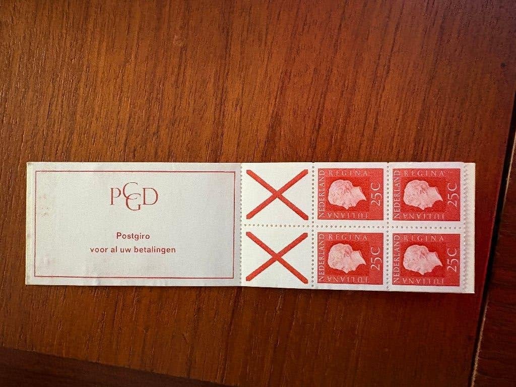 Postzegelboekje 1969 Regina Juliana 4 x 25 Cent, Ophalen of Verzenden, Na 1940, Postfris