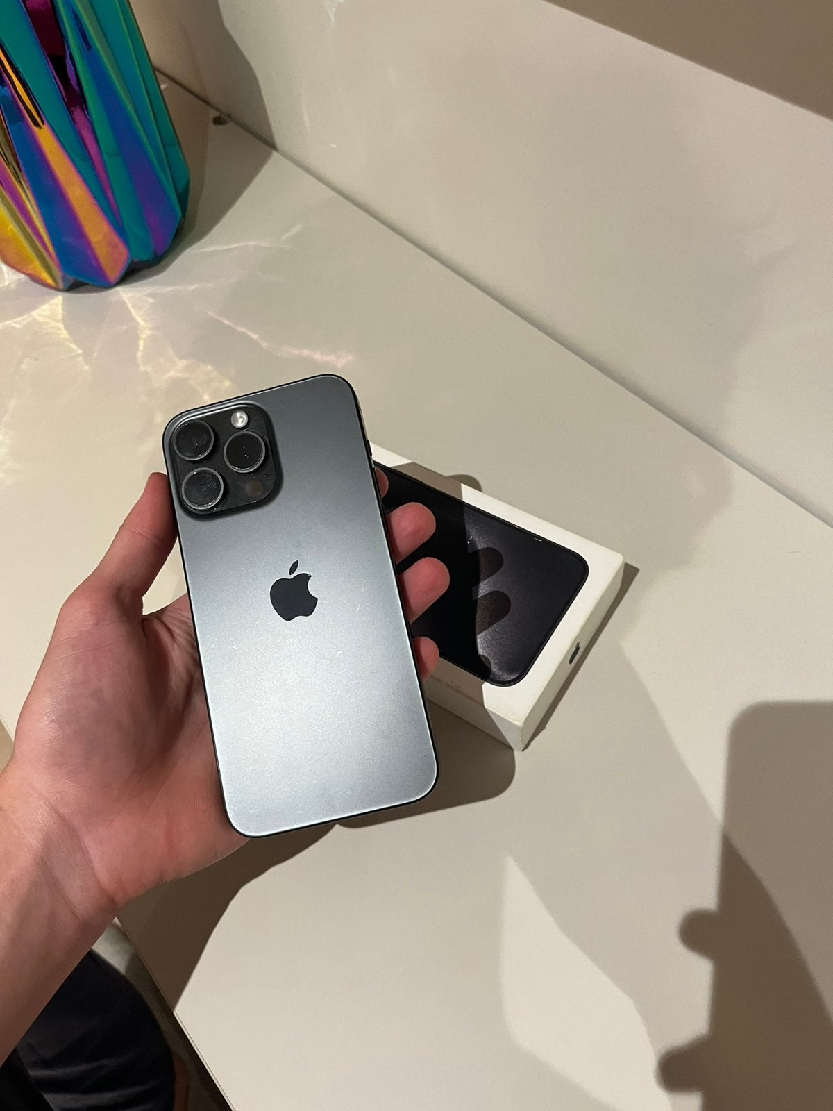 Iphone 15 pro max, Telecommunicatie, Zwart, IPhone 15 Pro Max, Zo goed als nieuw, Ophalen