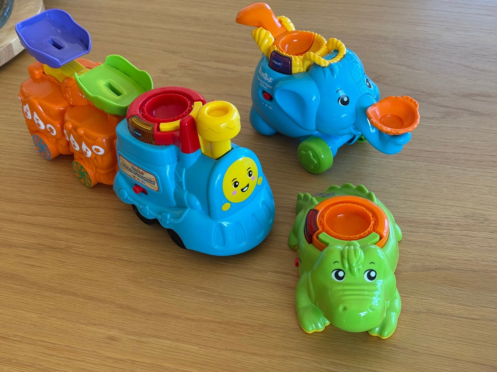 VTech ZoomiZooz Set – Locomotief, Olifant & Krokodil, Kinderen en Baby's, Ophalen of Verzenden, Zo goed als nieuw, 6 maanden tot 2 jaar