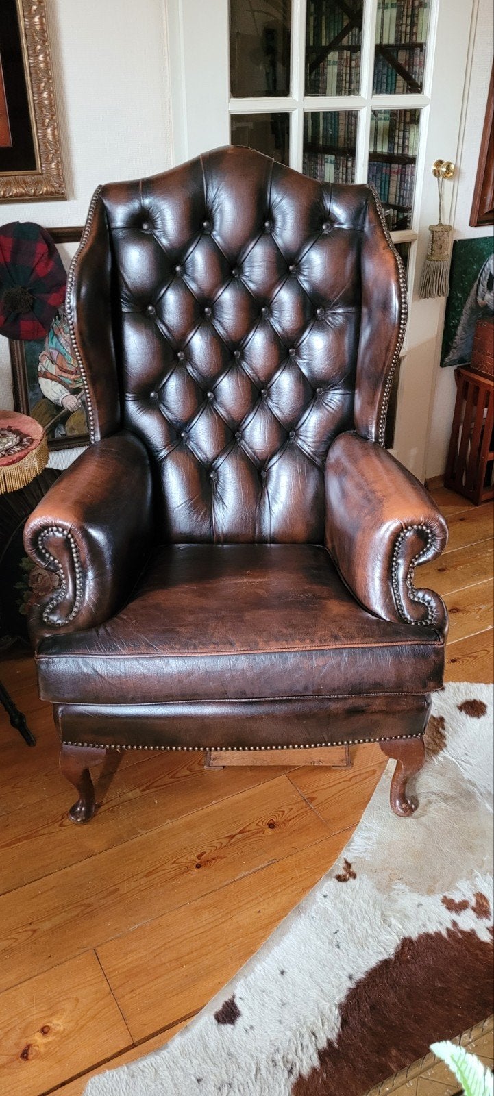 chesterfield stoel, Ophalen of Verzenden, 75 tot 100 cm