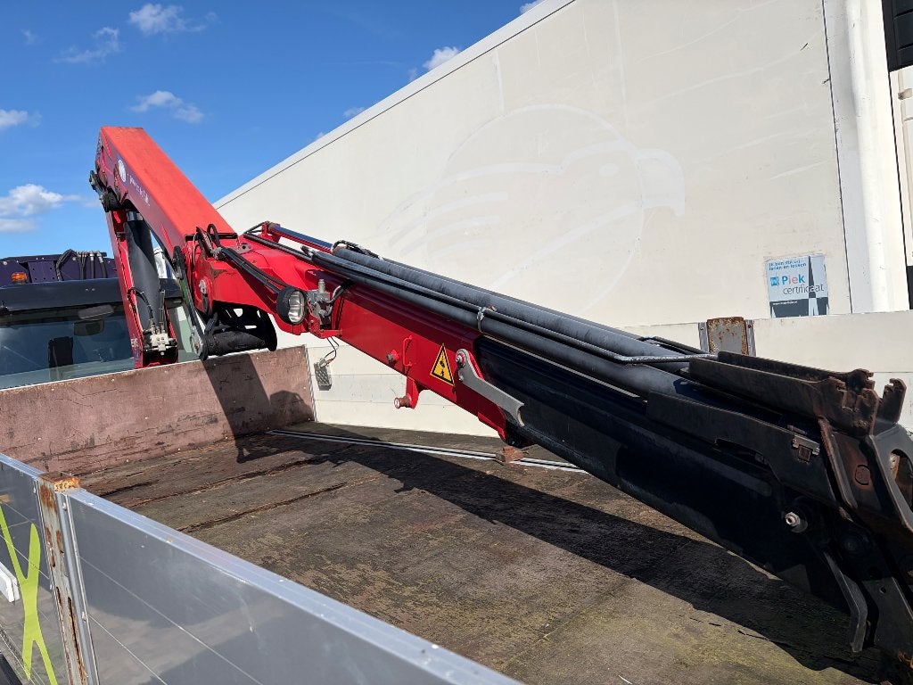 3 — ASSIGE TRIDEC GESTUURDE TRAILER MET HMF KRAAN ., Auto's, Bedrijf, Aanhangers en Opleggers, Te koop