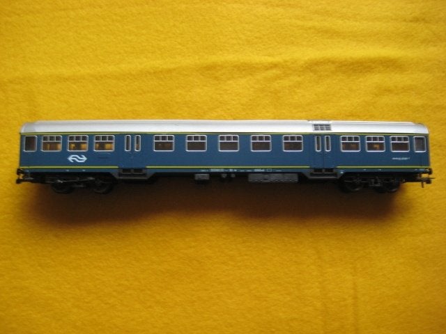 Intercity wagon blauw oud NS Lima H0 HO, Gelijkstroom, Wagon, Ophalen of Verzenden, Lima
