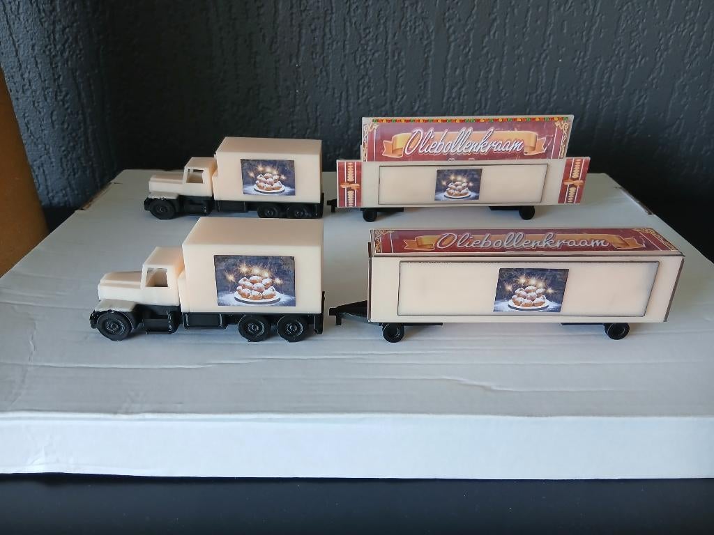 KERMIS Transport Oliebollenkraam 2 modellen, Hobby en Vrije tijd, Overige merken, 1:32 tot 1:50, Nieuw, Ophalen of Verzenden