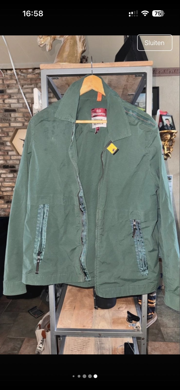 Parajumpers heren jas groen maat l, Ophalen of Verzenden, Zo goed als nieuw, Maat 48/50 (M), Groen