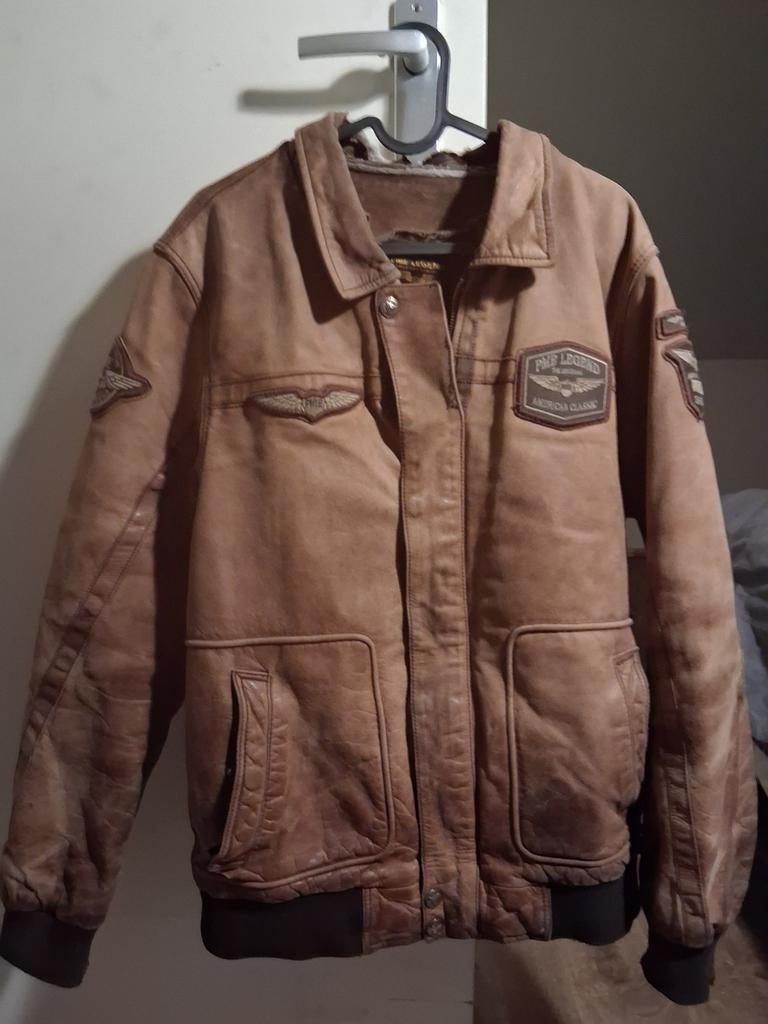 Pme leren hudson jas, Kleding | Heren, Jassen | Winter, Ophalen, Zo goed als nieuw, Maat 56/58 (XL), Bruin