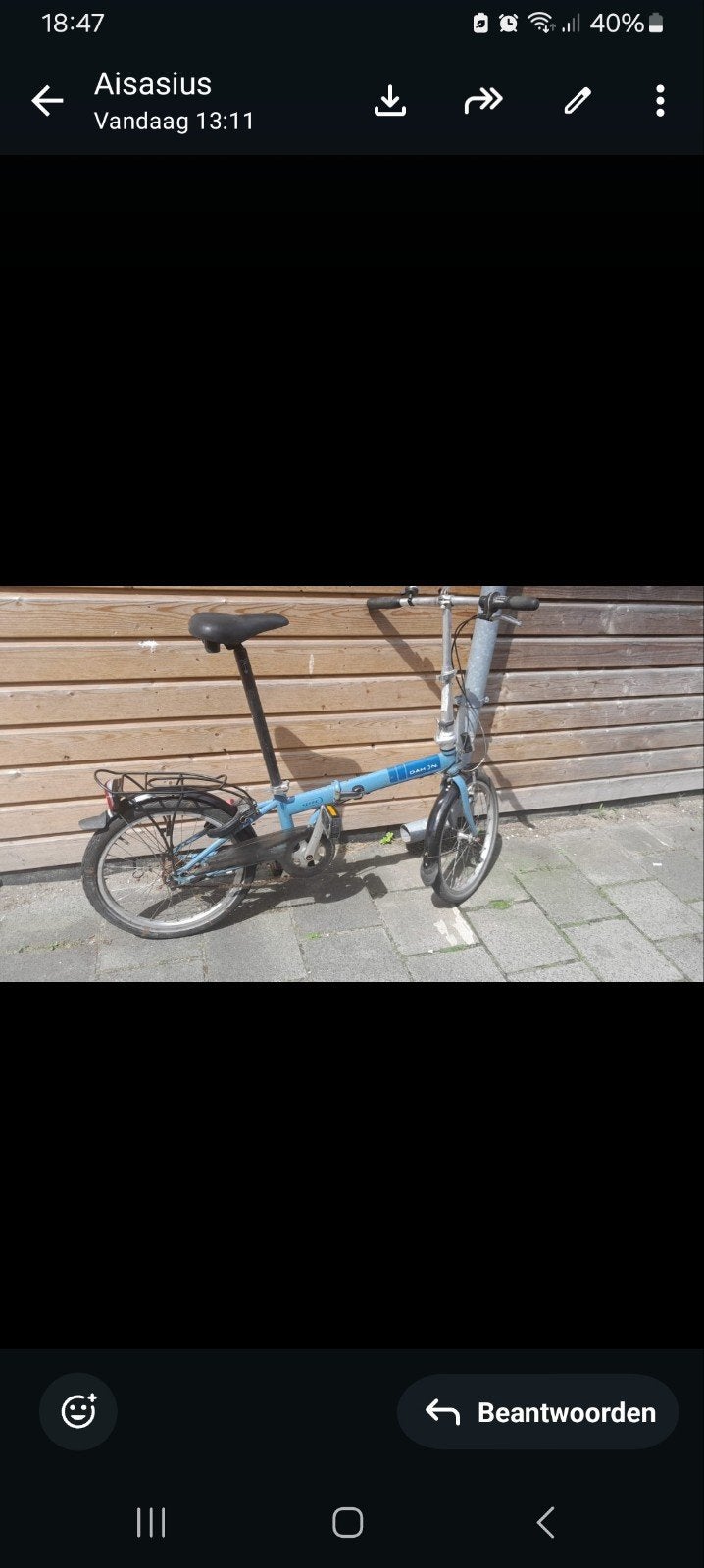 Te koop vouwfiets, Ophalen of Verzenden, Gebruikt, Versnellingen